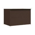 Armoire de rangement extérieure en plastique tressé, couleur marron foncé